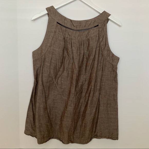 🎉HP🎉 Willi Smith Flowy Brown Tank Blouse Large - Picture 7 of 8